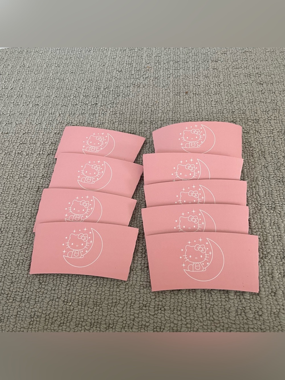 9 pc hello kitty pink cup holders